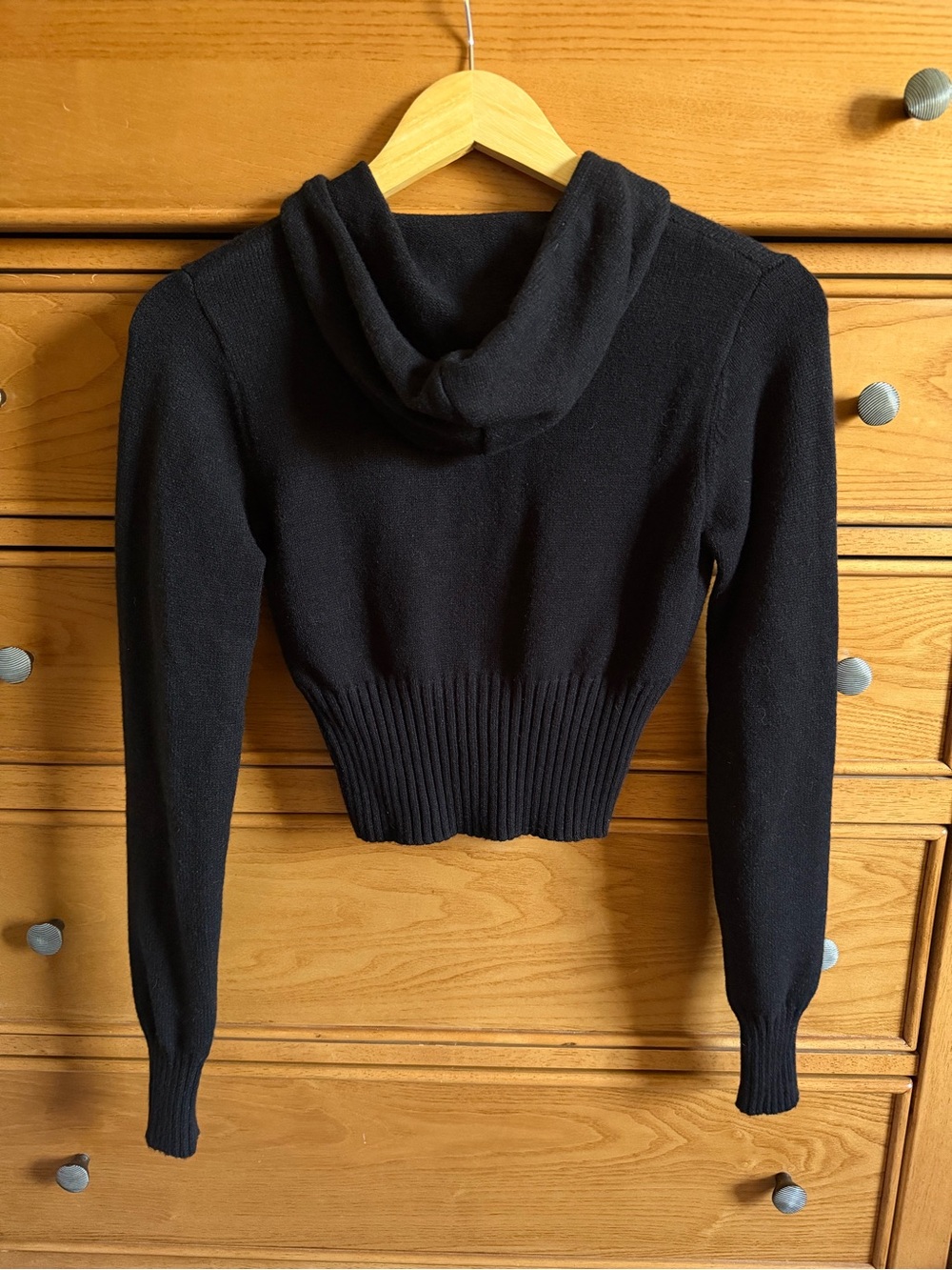 Edikted Desiree Knitted Hooded Cardigan Black Womens Size Small Cozy Whimsigoth - Picture 5 of 10